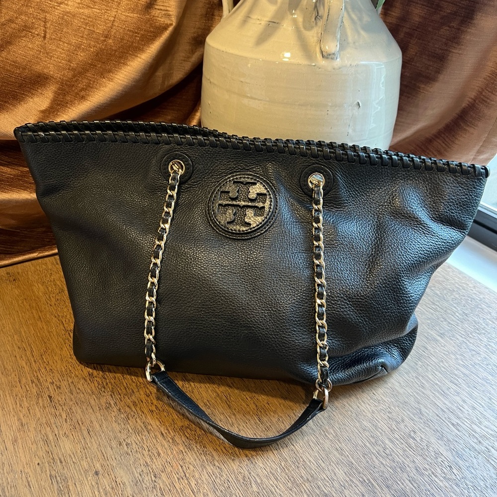 Tory Burch Marion Tote Black Med